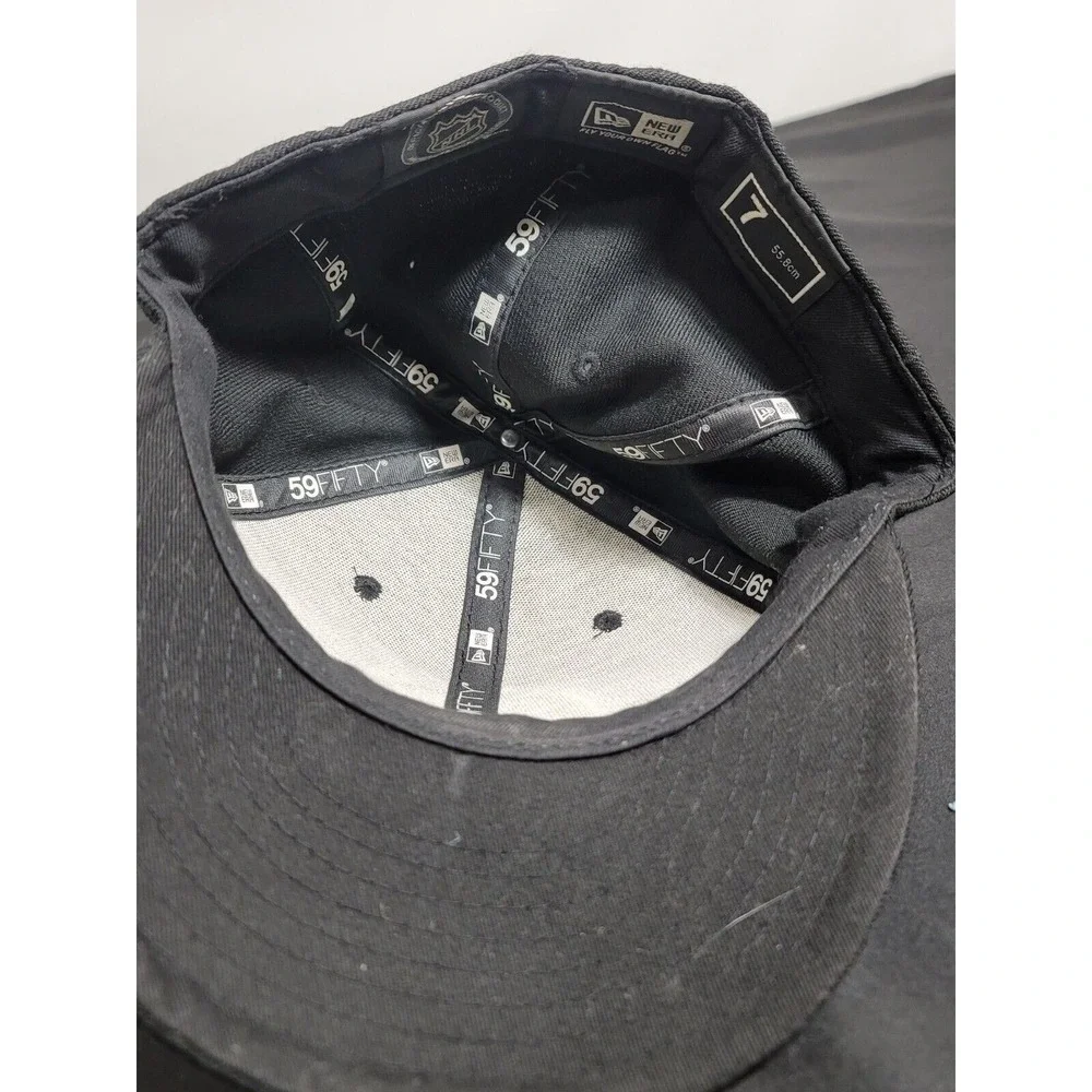Boston Bruins Hat Adult Fitted 7  Black 59Fifty Baseball Cap NHL Licensed